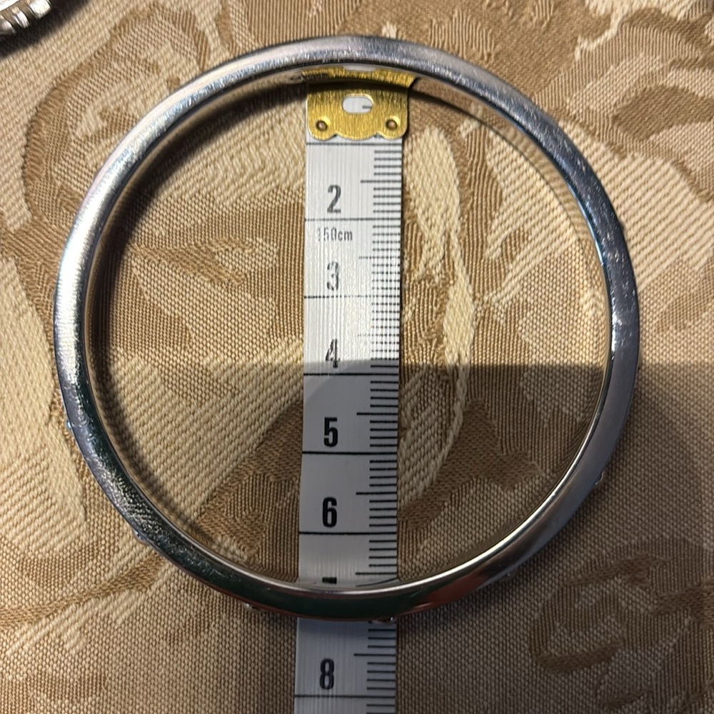 Chic Coach Silver Plated Bangle Set With Studs - image 3
